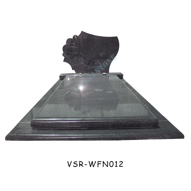 芸術的なデザインのフランス風紫御影石墓地墓石