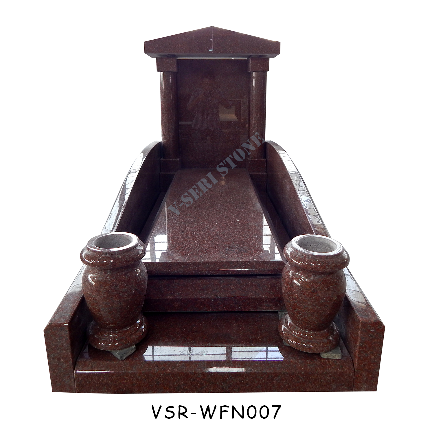 大きな墓石記念碑インド赤い大きな花崗岩の墓石墓石